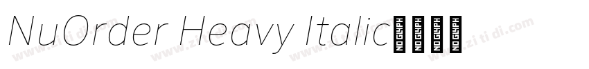 NuOrder Heavy Italic字体转换